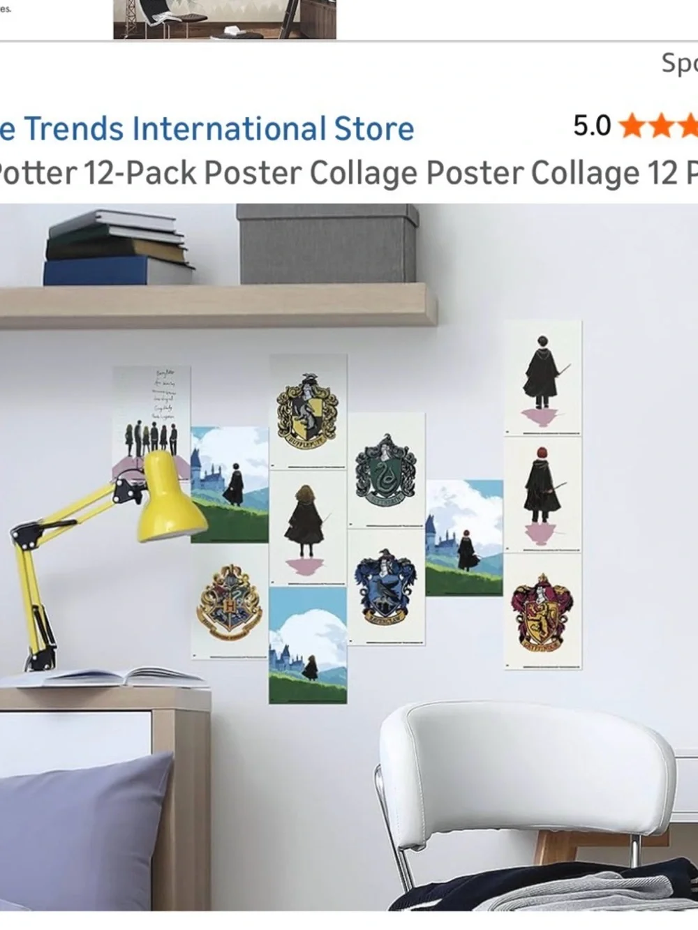 Harry Potter Wall Posters 12-Pack Wall Art Set 4x6 Inches